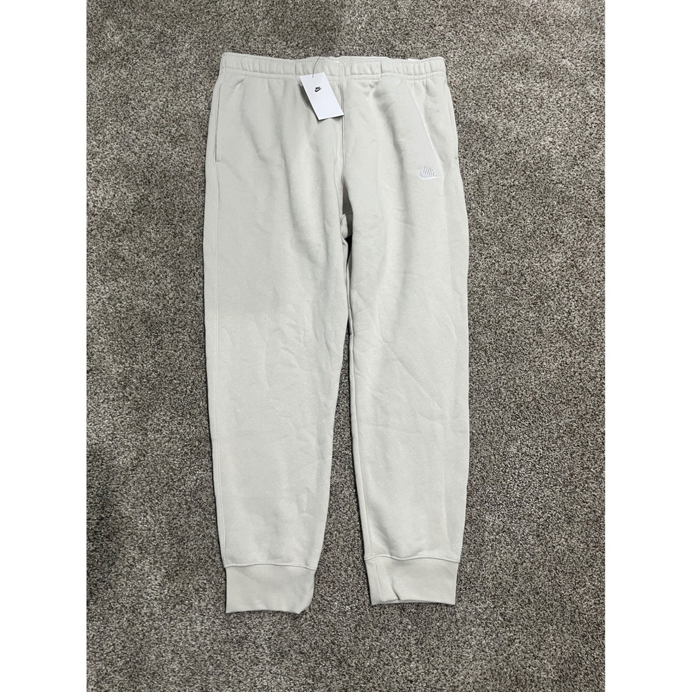 NEW Nike Mens Sportswear Club Fleece Joggers Light Bone BV2671-072 XL